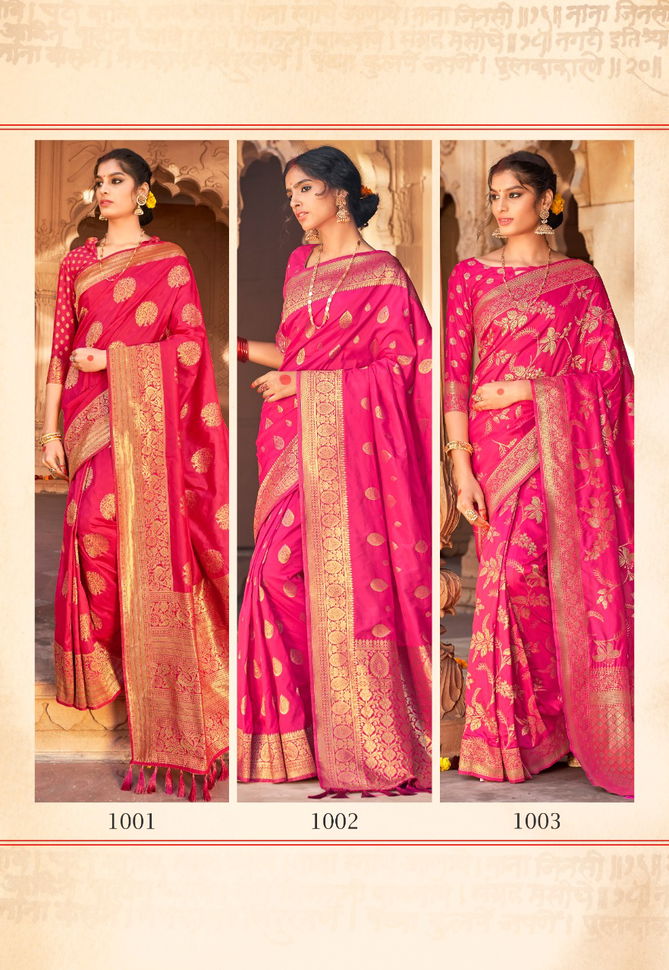 Rajpath Aasmaan Weaving Silk Wedding Saree Catalog
